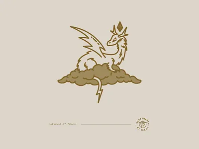 Storm badge design illustration illustrator linework minimal monoline vector