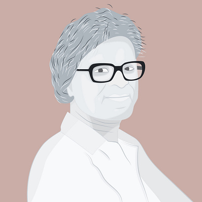 Anthony de Mello grayscale illustration meditation portrait spiritual