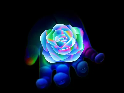 Love, Death & Chrome animation art chrome digitalart floral illustration motion graphics neon skull