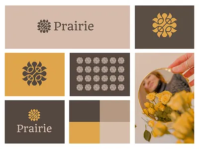 Prairie Logo abstract beauty brand identity flower logo icon pretty rose wellness woman