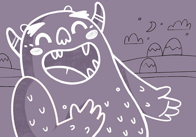 Monster laughing book illustrator character digital painting illustration illustrator kids book monster monsters procreat