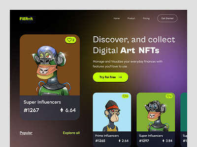 NFT Marketplace Website Design landing page nft nft landing page nft marketplace nft web nft website ui ux web design web3 website