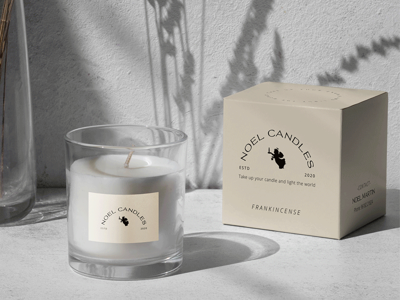 Logo & Brand Identity for Noel Candles brand brand identity branding candle candle logo design ill illustration illustrator logo logo design logos small business vector vector art