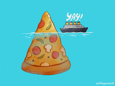 Happy Accident apparel cartoon children cute digital art editorial funny hand drawn iceberg illustration titanic