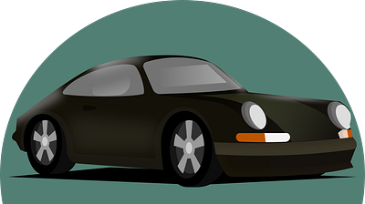 Porsche car design graphic design illustration vector vectorpotrait