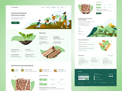 Eco Online Store 🌿 branding design flat flatdesign graphic design green illustration landing landing page light logo store typography ui ux web webdesign