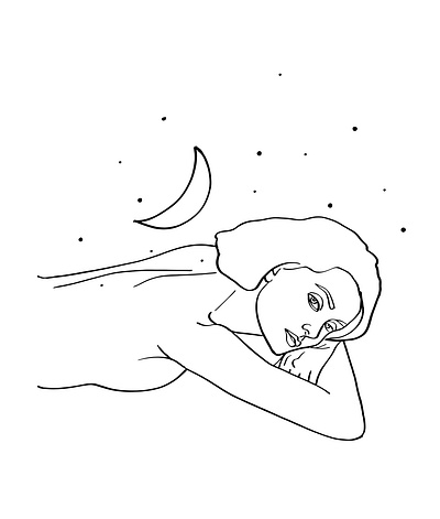 The Moon & the stars would follow her wherever she would go simple