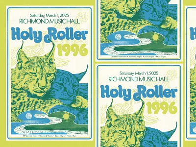 Holy Roller Gig Poster band flier band flyer band graphic band logo band merch band poster concert flier concert flyer concert graphic concert poster gig flier gig flyer gig graphic gig poster music flier music poster show flier show flyer show graphic show poster