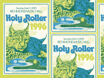 Holy Roller Gig Poster band flier band flyer band graphic band logo band merch band poster concert flier concert flyer concert graphic concert poster gig flier gig flyer gig graphic gig poster music flier music poster show flier show flyer show graphic show poster