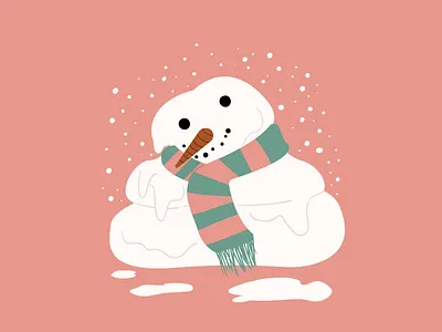 17. Snow character design colorful illustration illustrator minimal snow snow man snowman vector
