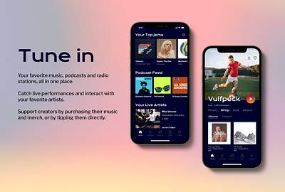 Design Concept for a Music App app bootcamp design ui ux