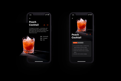 Design Concept for a Cocktail Recipes App app bootcamp design ui ux