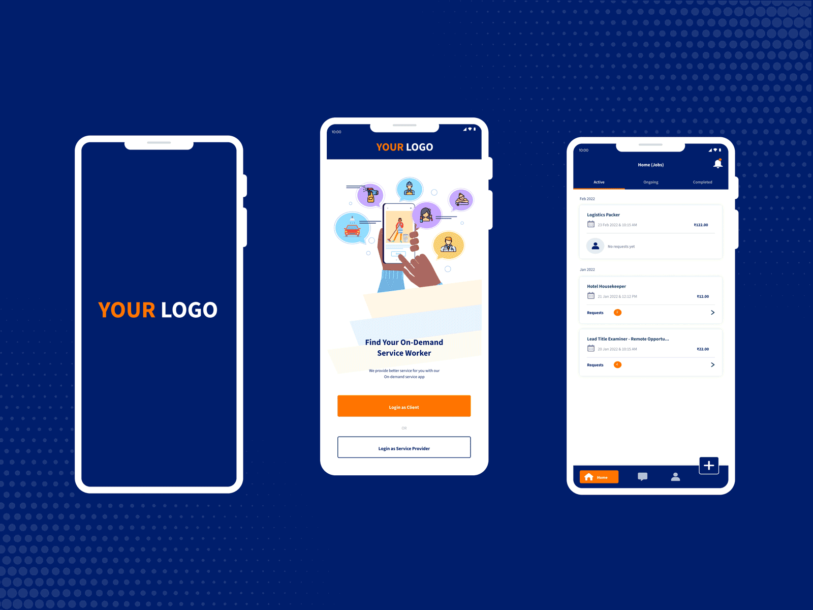 On Demand Mobile App 3d animation graphic design logo motion graphics ui