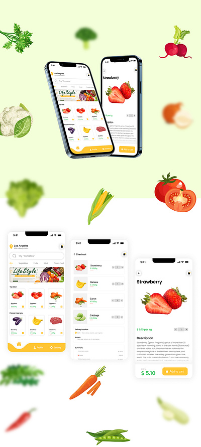 Grocery Mobile App delivery delivery app figma fron end developer graphic design grocery grocery app grocery app ui grocery iteam delivery grocery store mobile design ui ui design uiux user interaction user interface ux design ux research