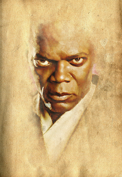 Mace Windu disney illustration lucasfilm painter portrait star wars