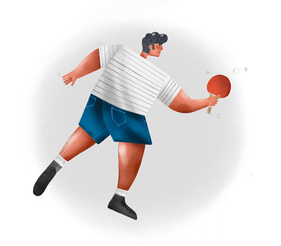 About him branding character design digital painting illustration illustrator ping pong procreat shoes sport stadium