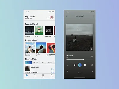 Mobile Music app player design mobile screens mobile ui music app music app player music app ui now playing ui ui design ui ux
