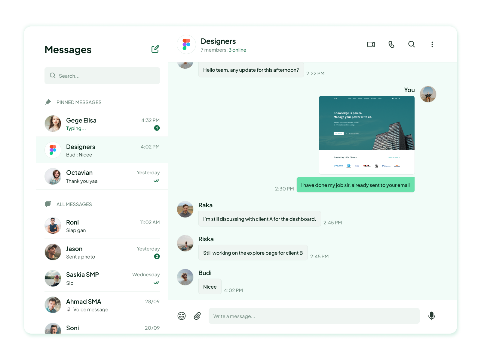 Direct Messages Desktop Version by David Immanuela on Dribbble