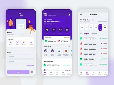 moBank - Mobile Banking App app design ui ux vector