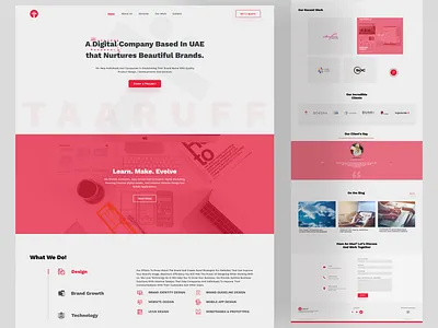 Digital Design Agency/Company Website branding company website design design agency dig digital digital company website graphic design homepage landing page ui uiux design website design
