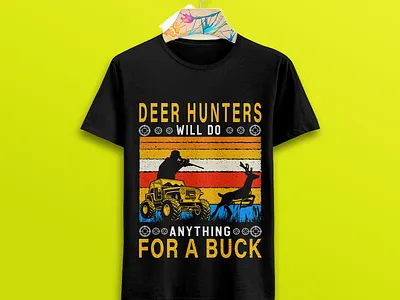 Hunting Demo T-shirt Design branding design graphic design hunting t shirt design illustration typography vector