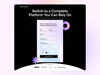 Forms app book call to action card clean design flat form input layout notify me ui ux web