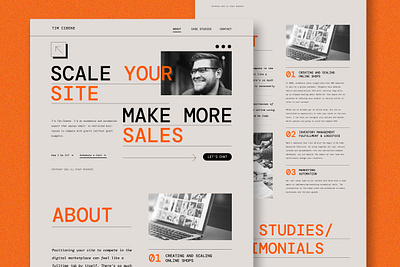 Tim Cibene Landing Page agencies bauhaus digital agency landing page mono simple swiss ui ux website