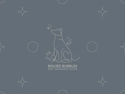Boujee Bubbles Dog Grooming animals branding dog graphic design lineart logo