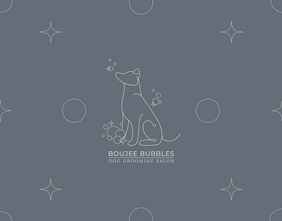 Boujee Bubbles Dog Grooming animals branding dog graphic design lineart logo