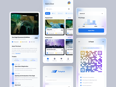 Tickpick - Ticketing Event Mobile Apps apps booking card clean design design event event apps exhibition mobile mobile apps payment ticket ticketing apps ui ui design uiux