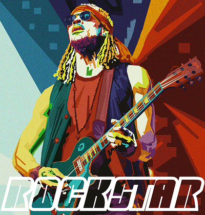 Rockstar animation art branding color daily post design graphic graphic design graphics illustration illustrator insta logo music popart rockstar typography vector