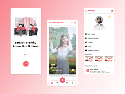 Matrimonial App Design app branding design graphic design homescreen illustration landing page logo onboarding screen splashscreen ui ux vector website