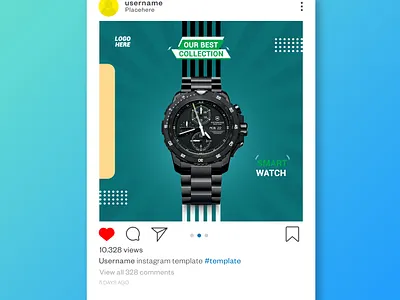 Watch Banner | Social Media Post Design ad advertiging branding design facebook ad facebook post flyer graphic design instagram ad instagram post motion graphics shot social media ad banner social media banner social media post design stories template ui watch web banner