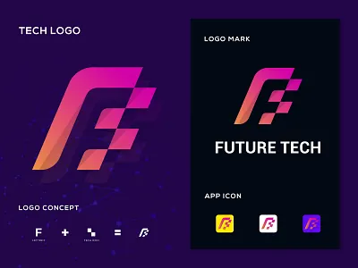 Technology Logo (future tech) branding digital tech f tech future tech modern digital tech modern tech tech branding tech icon tech logo tech symbol