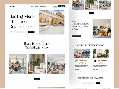 Real Estate website landing page! creative home interior landing page real estate realty ui ux web page website