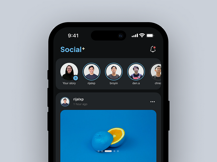 Social+ - Social Media Mobile App by F. Ferina Chung for Caraka on Dribbble