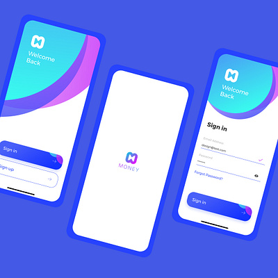 E-WALLET AND FINANCE MONEY APP ONBOARDING SCREENS app design illustration typography ui ux