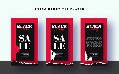Black friday sale insta story templates badge