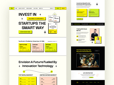 Stock Market Website Design analytics finance funding investment app investment website investments market minimalist online investment services startup stock stock market stock market ui stock trading ui design uiux ux design web design website