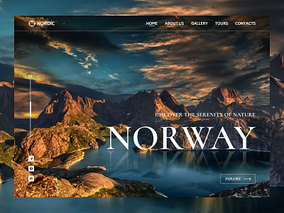 NORDIC - Travel Agency Website (Norway) colors design fabulous figma fjords homepage mountain nature nordic norway tourism travel travel agency travelling trip ui ux views web web site