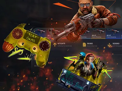 SKINBOX: opening of cases case cases casino csgo gambling game juicyart logo roulette skinbox uiux webdesign ксго