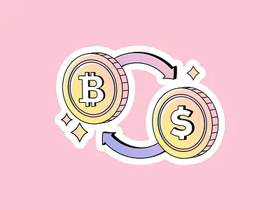 exchange coin cryptocurrency exchange ill illustration money token
