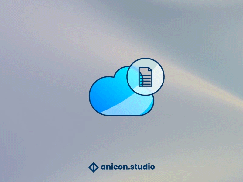 Let it rain! Cloud document... anicon animated logo cloud design document graphic design icon illustration json logo lottie motion graphics ui ux