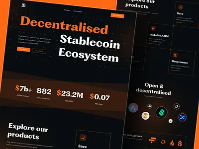 Defi Landing page Re-design - mstable.org blockchain crypto cryptocureency defi defi website defi website redesign design exchange hoempage landing landing page metaverse nft token ui ux wallet web web3 website