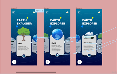 UX/UI design and prototyping for an earth explorer app. app branding design graphic design illustration logo typography ui ux vector