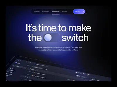 Landing Page Hero 3d app crypto gradient hero landing landing page mesh product saas software typography ui ux web3 website