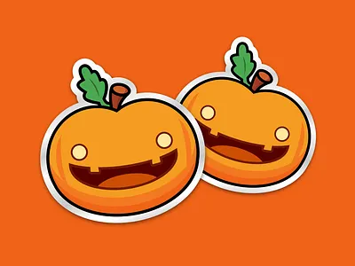 Pumpkin Pins cute halloween october orange pins pumpkins smile stickermule