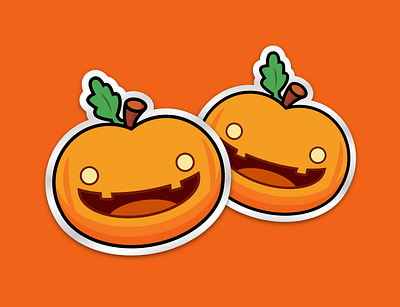 Pumpkin Pins cute halloween october orange pins pumpkins smile stickermule