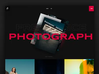 Photography Portfolio Homepage - Template design portfolio ui website