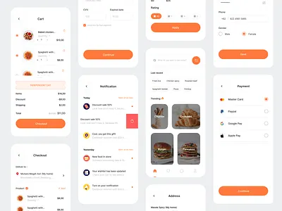Gogofood - Food Delivery Mobile App android app app design application clean delivery delivery food eating ecommerce food food delivery services ios iphone lunch mobile mobile app design mobile apps mobile ui modern uiux design